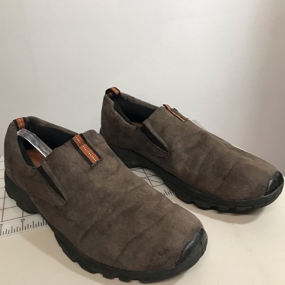 Men’s Brown Suede Like Loafers with Black Soles - Picture 2 of 11